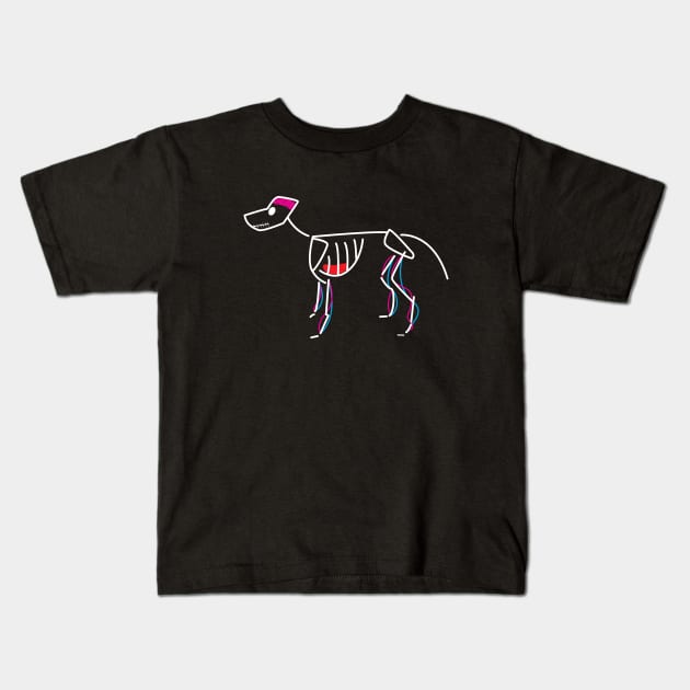 Dog Anatomy Kids T-Shirt by jjsealion